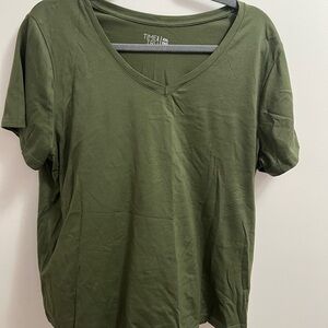 Time and Tru Women's Olive Short Sleeve Tee